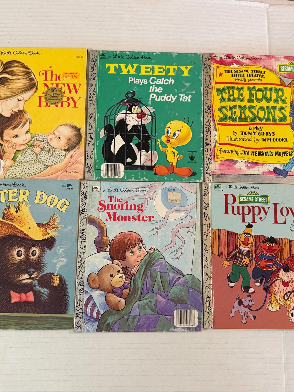Vintage Lot of 6 Little Golden Books
